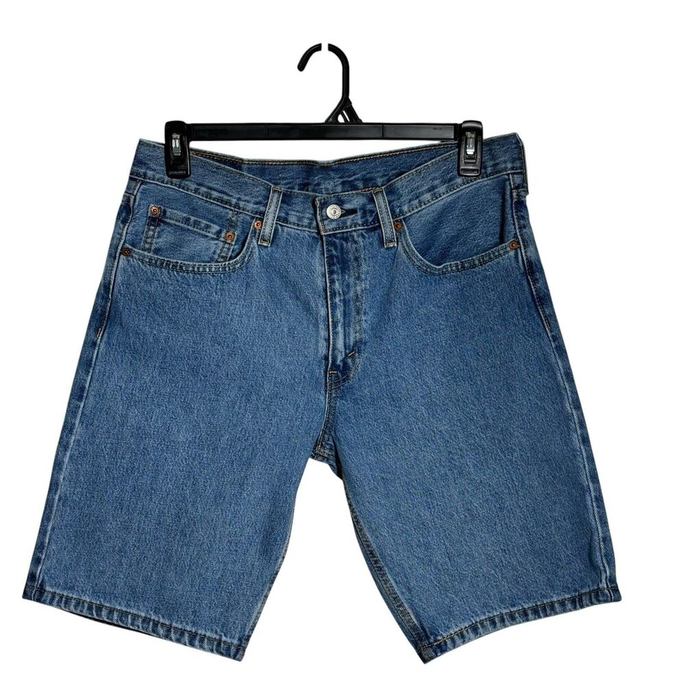Levi’s Men’s 405 Straight Fit Med Wash Denim Shorts Size 34 Everyday Casual